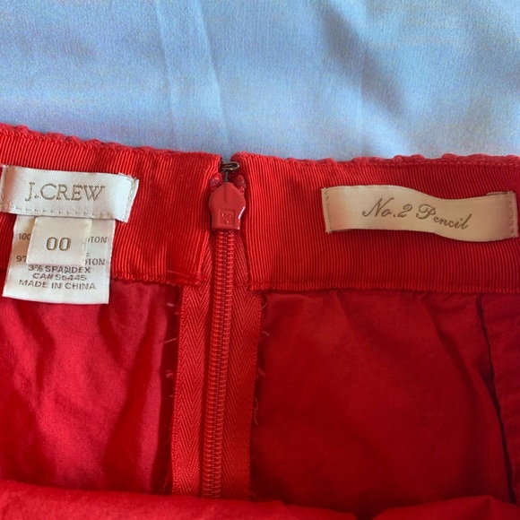 J. Crew Red Crochet No. 2 Pencil Skirt - Picture 9 of 9